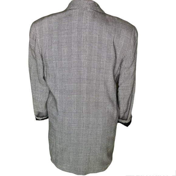 Vintage Blazer long oversized tapered sz 8 shoulder pads rhinestone accents rare - Picture 3 of 8